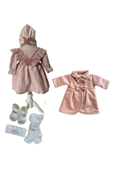 Botez Rochita fetita Ivana –roz prafuit cu palton