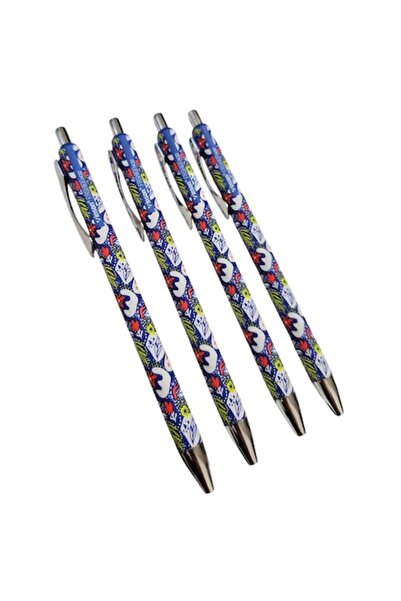 Vinson Set de 4 pixuri OIL GEL, aspect metalic, vârf de 0,7 mm, scriere fină