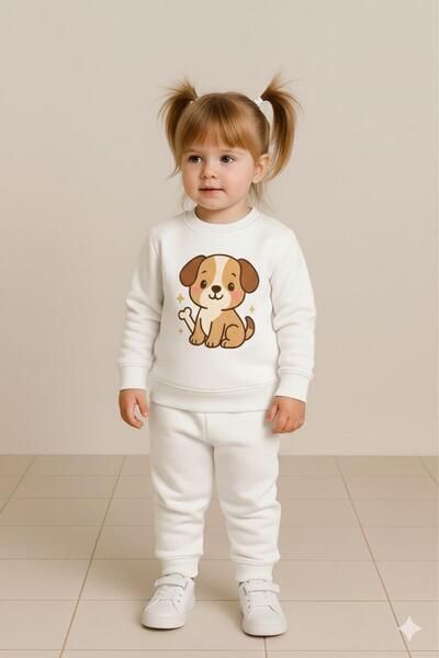 playwear Παιδικό φούτερ με λαιμόκοψη κουκούλα, unisex, με στάμπα κουταβιού, 3...