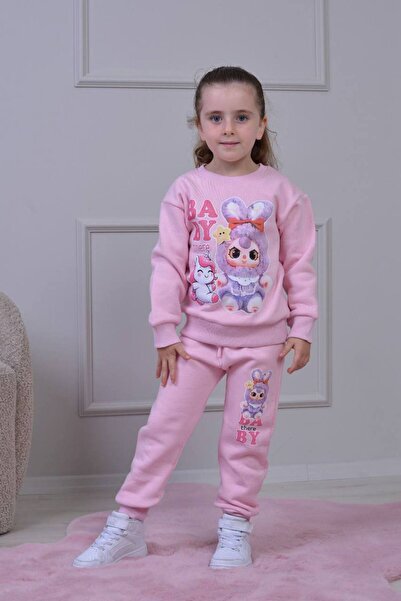 ARBİ kids Costum de iarnă pentru fetiță baby labubu cu trei fire cu căptușeal...