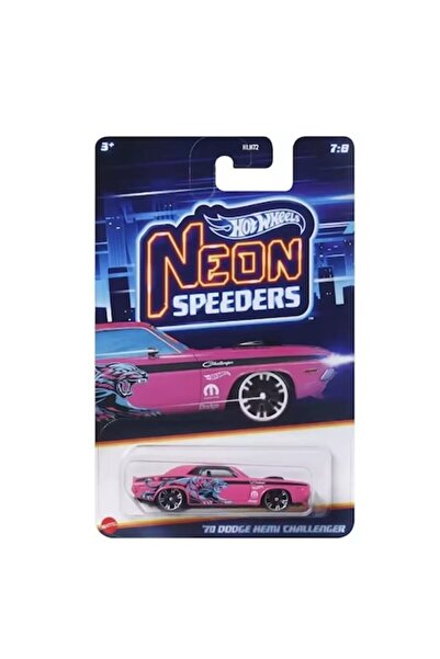 HOT WHEELS Hot wheels car, '70 Dodge Hemi Challenger, Neon Speeders 2025