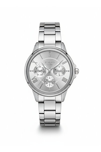JG. Polo Club Women's Wristwatch Silver Color, Silver Dial - Stylish Metal Ba...