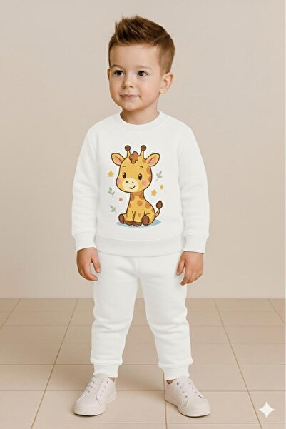 playwear Παιδικό Σετ Φόρμας με Στάμπα Καμηλοπάρδαλης & REGULE 3 4 5 6 7 8 9 1...