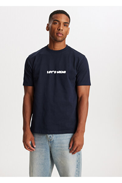 Let's Wear Μπλουζάκι περιορισμένης έκδοσης με στάμπα στο πίσω μέρος για άνδρες, άνετο μπλουζάκι με κοντό μανίκι για το καλοκαίρι