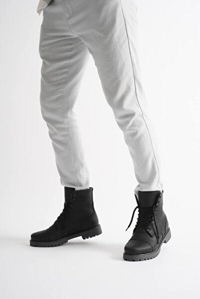 BESKAR Ανδρικές μπότες casual KB X22 Kuback Charcoal Skin