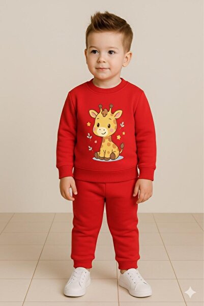 playwear Παιδικό Σετ Φόρμας με Στάμπα Καμηλοπάρδαλης & REGULE 3 4 5 6 7 8 9 1...