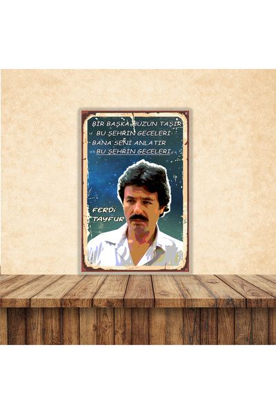 HD POSTER Ferdi Tayfur Bu Şehrin Geceleri Sözler Temalı 20 x 30 CM MDF Duvar ...