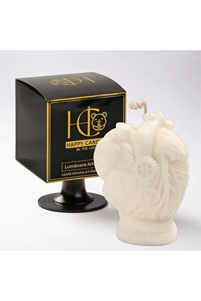 Happy Candles Lumanare parfumata din ceara de soia, Inima Steampunk Model 2, Scortisoara, Halloween