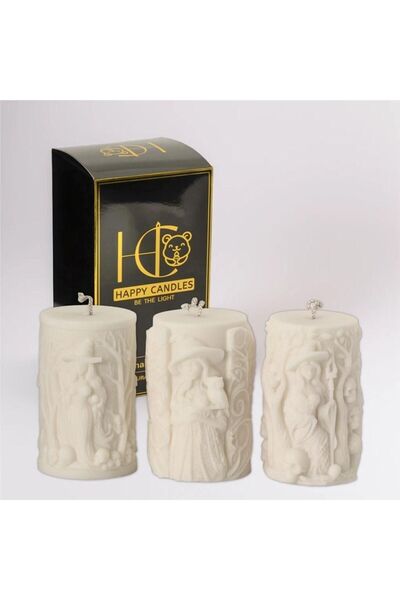 Happy Candles Lumanari parfumate din ceara de soia, Set Vrajitoarele, French Vanilla, Halloween