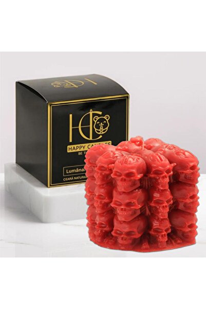Happy Candles Beeswax candle, SkullBox, Halloween
