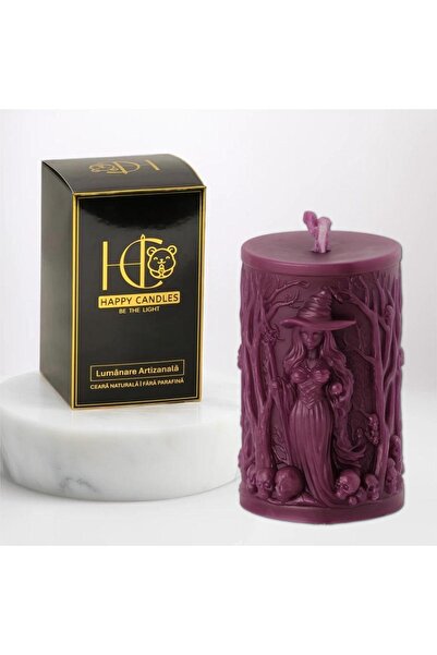 Happy Candles Lumanare din ceara de albine, Vrajitoare, Model 2, Halloween