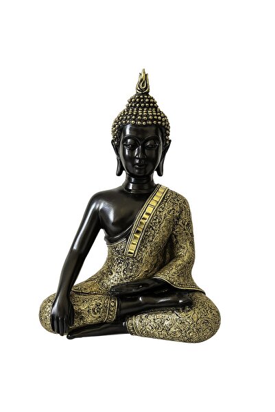PUFO Buddha statue, Feng Shui decoration, 22 cm, black/gold