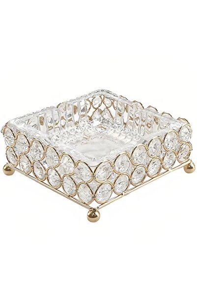 PUFO Scrumieră modernă elegantă - sticlă și metal, combinație elegantă pentru interior, exterior, terasă