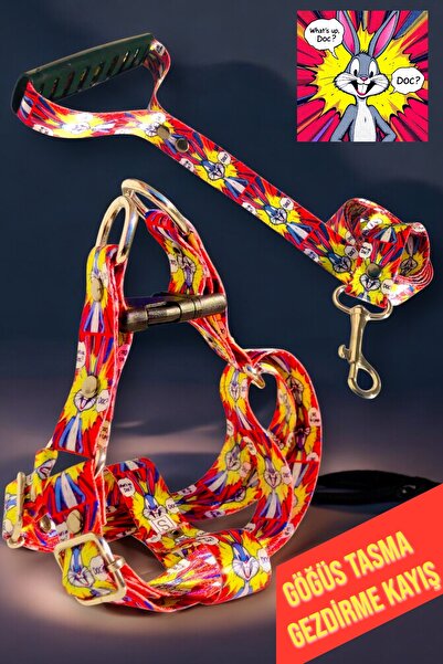 Angelapets طقم طوق وحزام للقطط والكلاب مطبوع