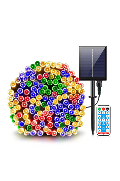 SIKS Instalație luminoasă liniară solară de Crăciun, 50 m, 500 LED-uri, 8 efe...