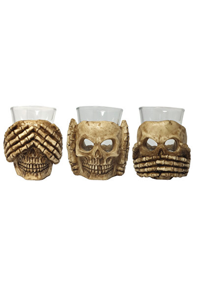 Original Products Set shot uri de sticla - model Three Wise Monkeys