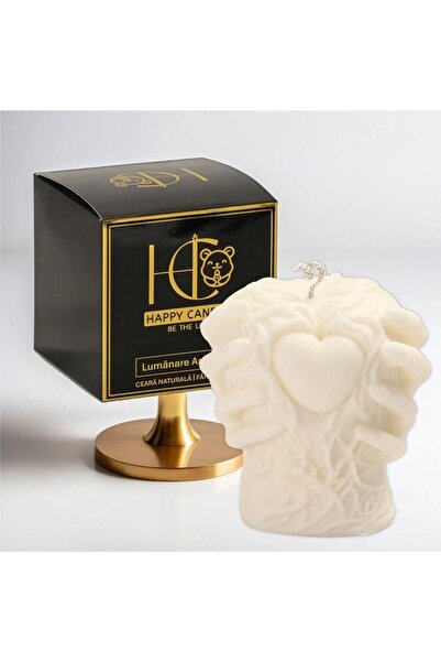 Happy Candles Lumanare parfumata din ceara de soia, Inimi Bantuite Model 4, French Vanilla, Halloween