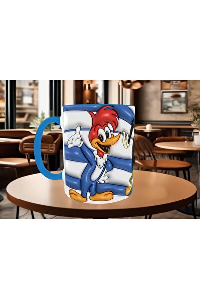 Mugs and love Ağaç kakan woody, 90 lar, çizgifilm kaliteli porselen kupa