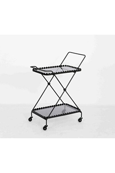 Crestj Metal serving trolley with wheels - elegant modern design