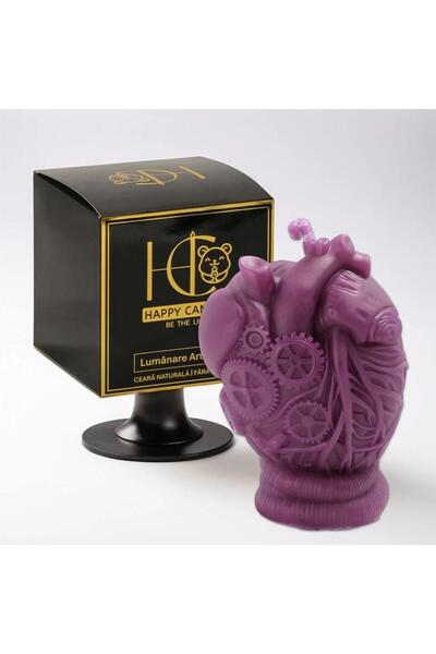 Happy Candles Lumanare din ceara de albine, Inima Steampunk, Model 2, Halloween