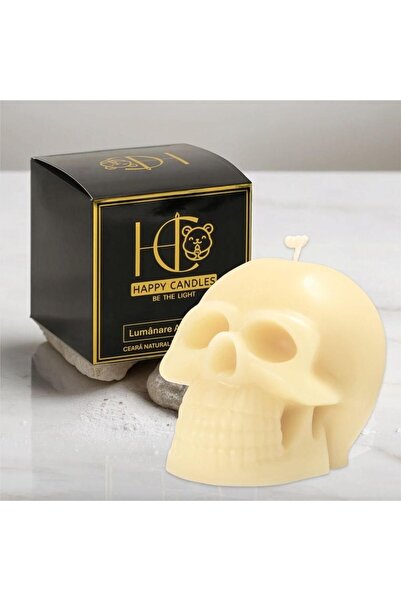 Happy Candles Beeswax candle, Skull, Halloween