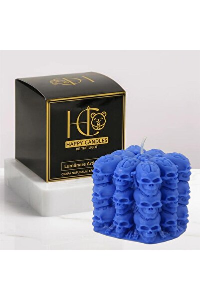 Happy Candles Lumanare parfumata din ceara de soia, SkullBox, French Vanilla,...