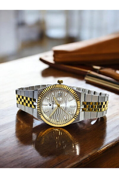 Rivoly Men's stainless steel watch, modern design, waterproof, classic luxury wrist watch.