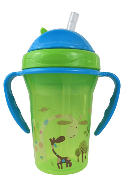 Primii Pasi SPORTS MUG WITH STRAW AND HANDLES 210ML