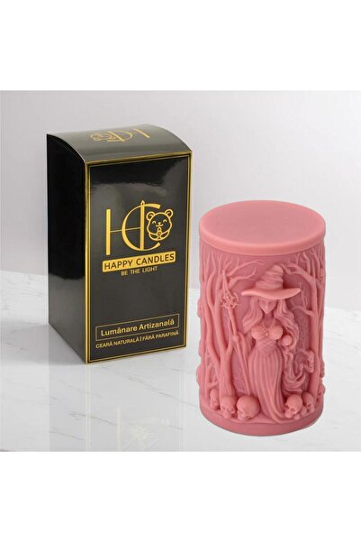 Happy Candles Lumanare parfumata din ceara de soia, Vrajitoare Model 2, Berry Bewitchy Brew, Halloween