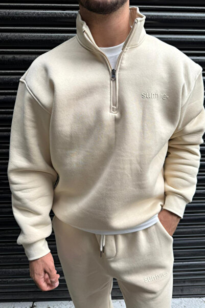 thesunfyre ΑΝΔΡΙΚΟ ψηλός λαιμός Σετ επένδυση fleece ιμάντες με φερμουάρ με λεπτομέρεια στο κάτω μέρος