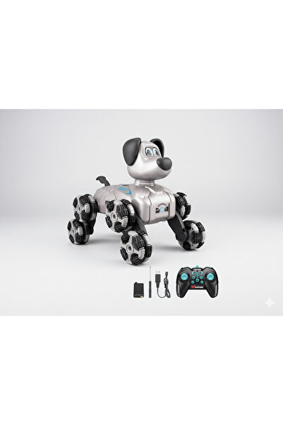 Generic كلب روبوتي ثماني العجلات - جهاز تحكم عن بعد بتردد 2.4 جيجاهرتز