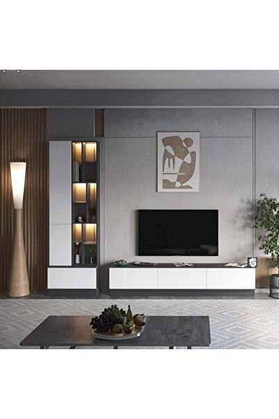 Stylish Home 11-Piece White and Grey Dining Room Set - SH61