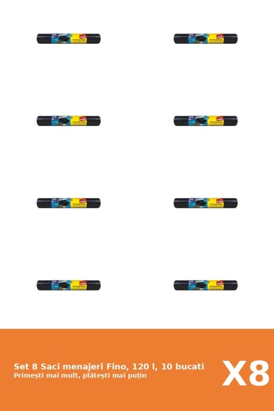 Fino Set 8 Saci menajeri Fino, 120 l, 10 bucati