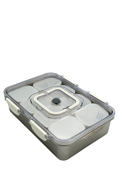 B&D ACRYLIC LID AND STAINLESS STEEL CONTAINER 33.7X23.7X8.8CM