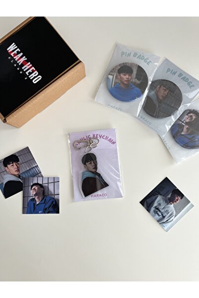 Hara Company Set de breloc și insignă pentru eroi slab, clasa 2, K-Drama Go H...