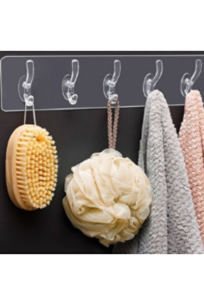 mucit home Kendinden Yapışkanlı Güçlü Şeffaf Askılık | Şeffaf Yapışkanlı Sihi...