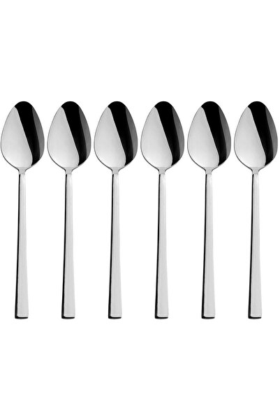 Atlas Mutfak Bright Silver Dessert Spoon Set, Breakfast Spoon Set Boxed, Stai...