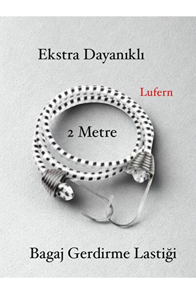 Lufern Geniş Uzun Bagaj Lastiği 2 mt Kancalı Gerdirme Bisiklet Sabitleme Baga...