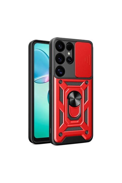 HANPORIUM غطاء حماية مدرع إضافي متوافق مع هاتف سامسونج جالاكسي S26 ألترا مع ح...