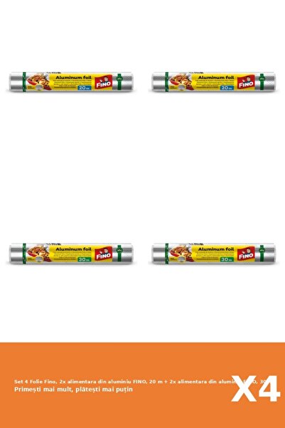 Fino Set 4 Folie Fino, 2x alimentara din aluminiu FINO, 20 m + 2x alimentara ...