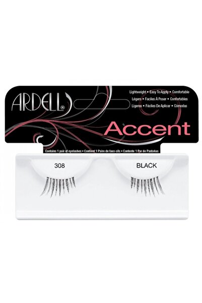 Ardell , Accent, False Eyelashes, 308, Black