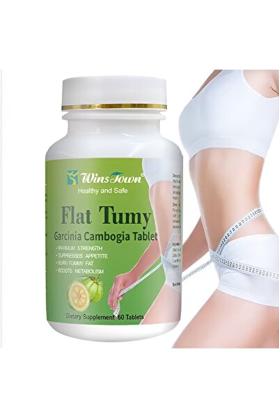 Winso أقراص بطن مسطح (بطن مسطح) مع غارسينيا كامبوغيا من وينز تاون - 60 قرصًا