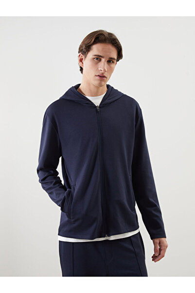 LC Waikiki New Season Hooded Long Sleeve Men's Zippered Sweatshirt - S5Mu24Z8