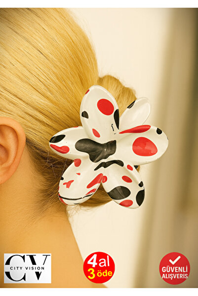 cityvision Ceramic Pattern Gradient Color Lotus Hairpin 8 cm – Stylish and Durable