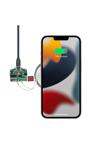 Devremarkt Kablosuz Şarj Modülü Type C 15W 5V 1A 9V 1.5A Mobil Akıllı Telefon...