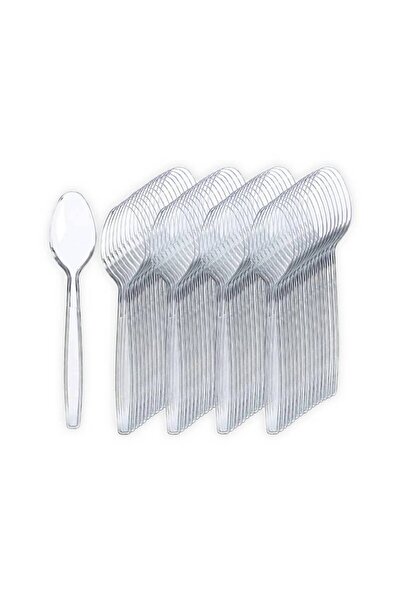 Generic ملاعق اكل بلاستيك شفاف عبوة (100حبة)