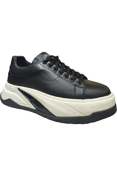 MARCOMEN Lace-Up Genuine Leather Thick Flat Sole Men's Sneaker Shoes 22216