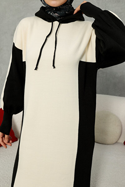 NEW DAĞ Rochie colorată cu glugă