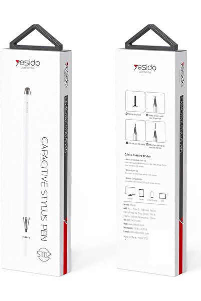 Generic Yesido ST02 2-in-1 Capacitive Active Stylus Pen for Tablets & Smartphones