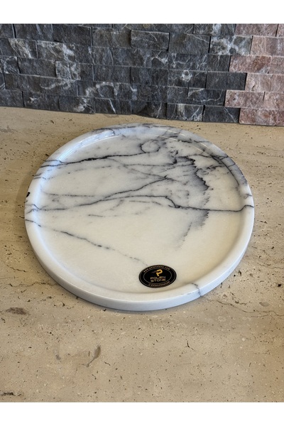 Polen Stone Lilac Marble Tray – 26 cm